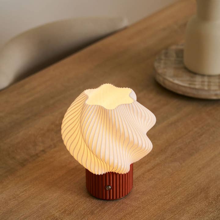 Colorless Mini Swirl Portable Lamp, Wireless and Rechargeable for wholesale on Faire5