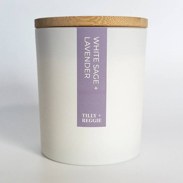 Soy Wax Candles | Classic Collection | White Sage + Lavender for wholesale by Tilly + Reggie