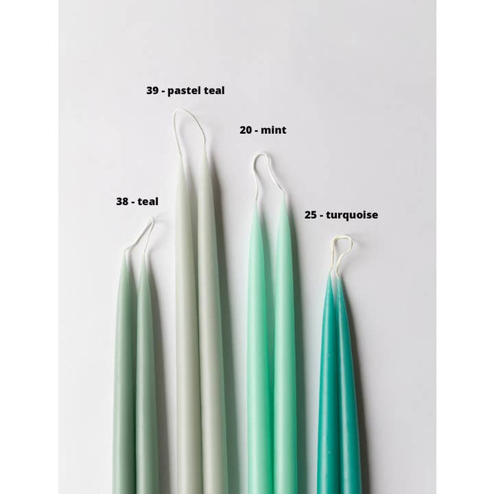 Twilight Collection - Wholesale Tapered Candle/Candlestick - Mint Danish Taper Candle | 12 Pack