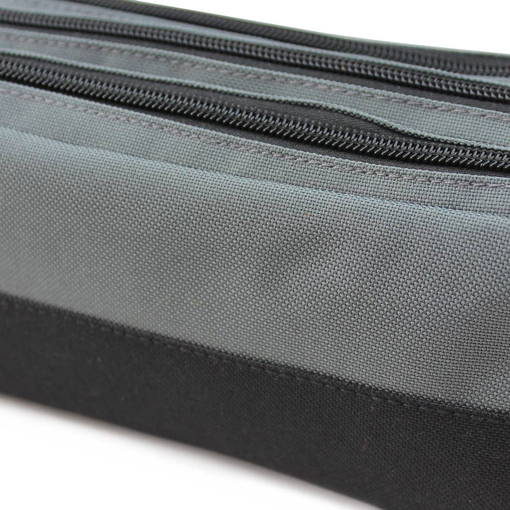 Powell Creative Products Ltd - Wholesale Pencil Case/Pouch - Large Black & Grey Pencil Case with 3 Compartments3