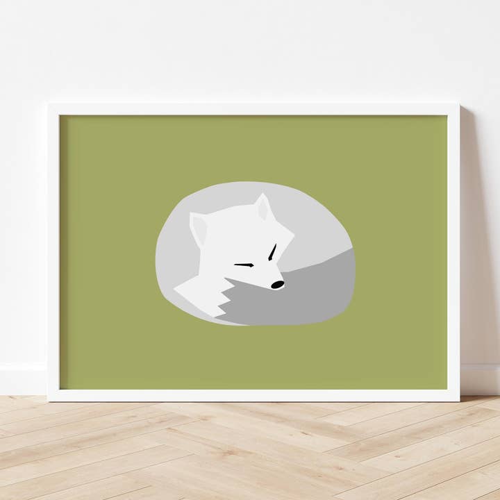 Slapende Poolvos - Kunstdruk A5/A4/A3 voor wholesale door Salty Crayon