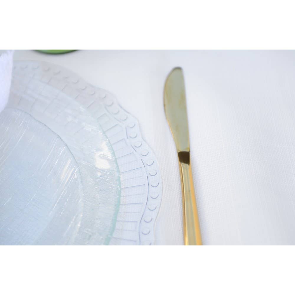 AULICA - Wholesale Placemat - Transparent wavy charger plate1