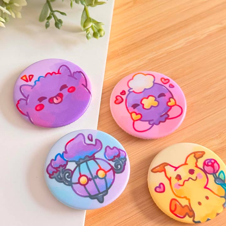 Shiku Designs - Wholesale Magnet - Ghost Pals Button Magnet Set3