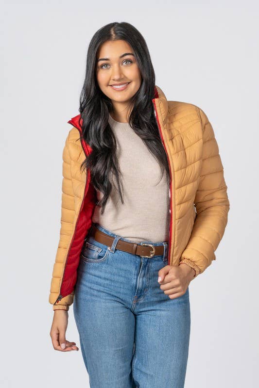 Vanilla Monkey - Wholesale Jacket - Women's - Junior Reversible Nylon Quilted Puffer2