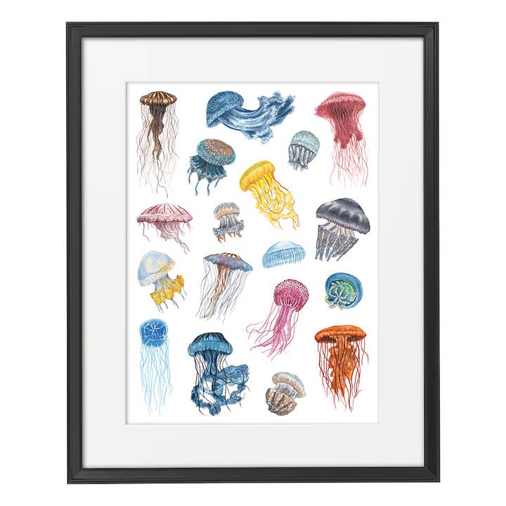 Lucy Locks Art - Wholesale Art Print - Jellyfish A3 Print2