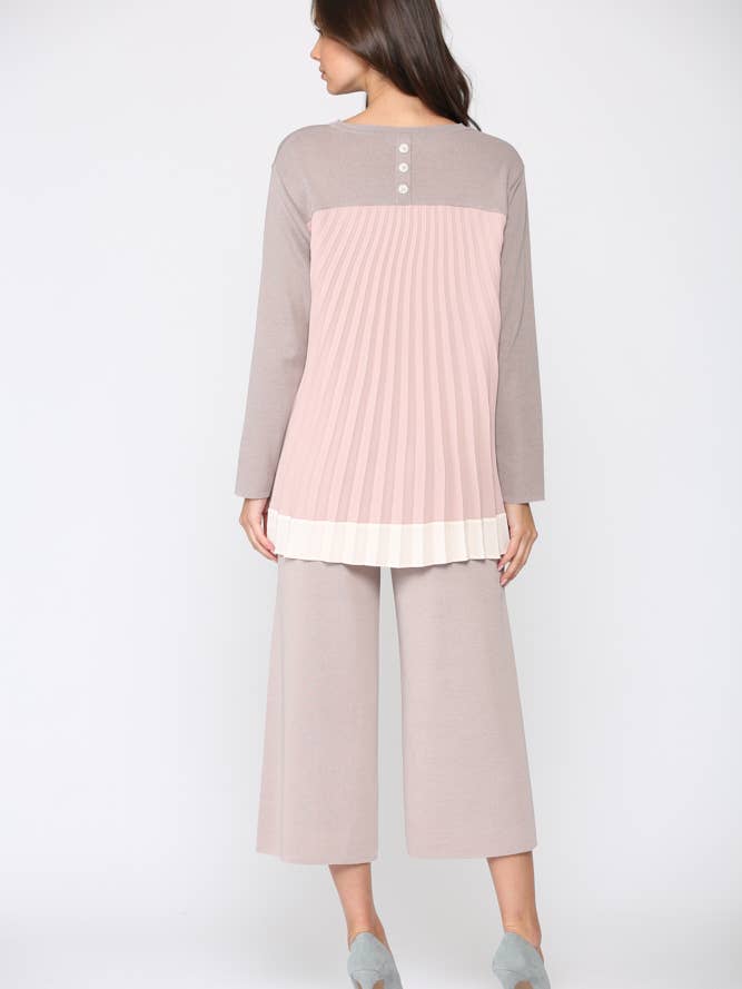 Punto acanalado Summa con espalda plisada acordeana para venta al por mayor de Joh Apparel