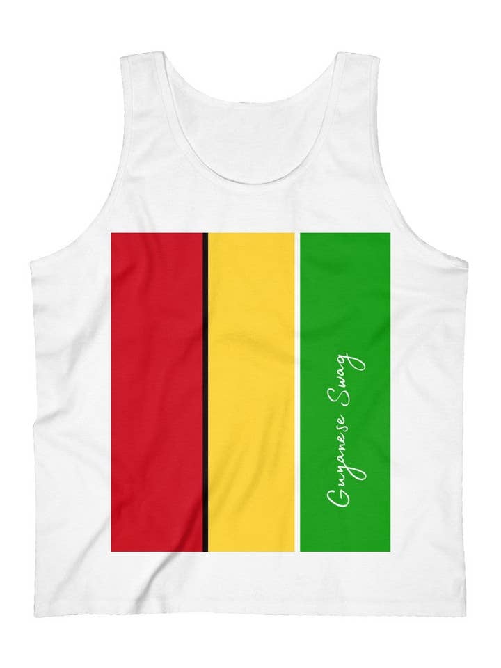 Guyanese Swag Ice Gold Green Men's Ultra Cotton Tank Top for wholesale by Guyanese Swag