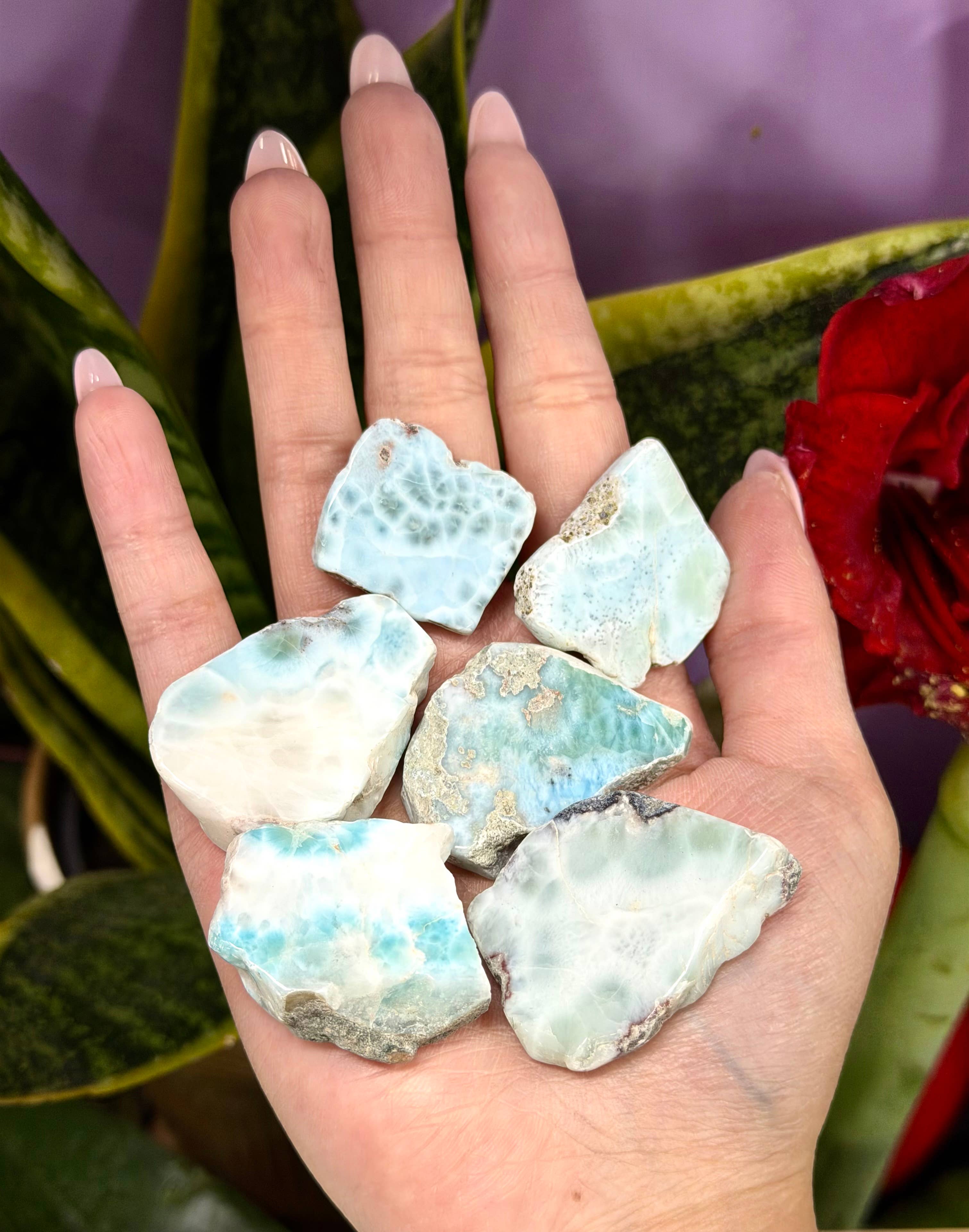 KayleeNYC – wholesale Spiritual stone/crystal – Wholesale Lot 1 lb Natural Larimar Slabs Crystal Healing10