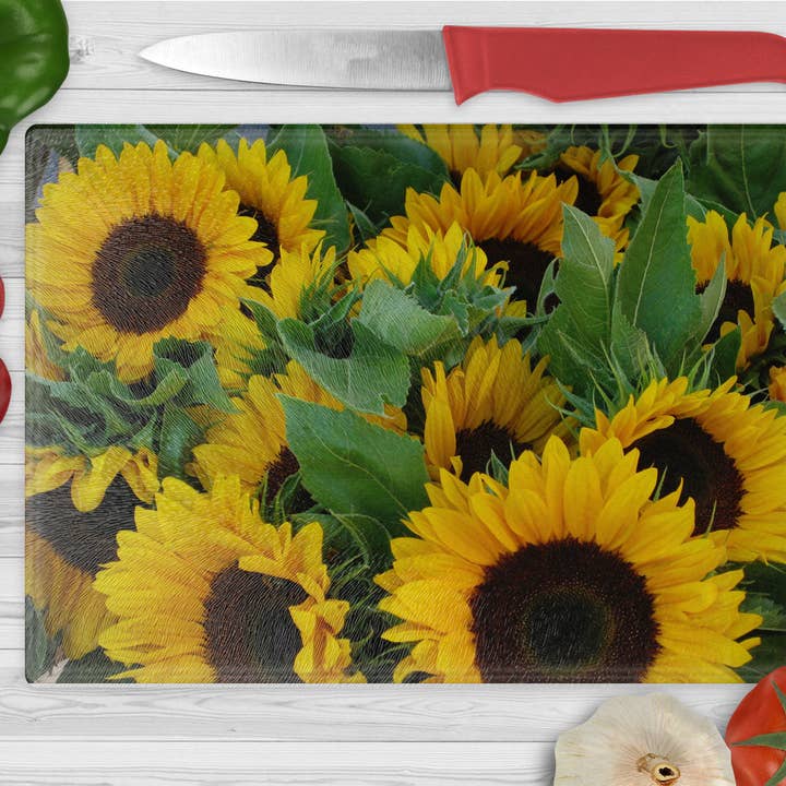 Sunflowers Cutting Board for wholesale by Traci's Fun Creations