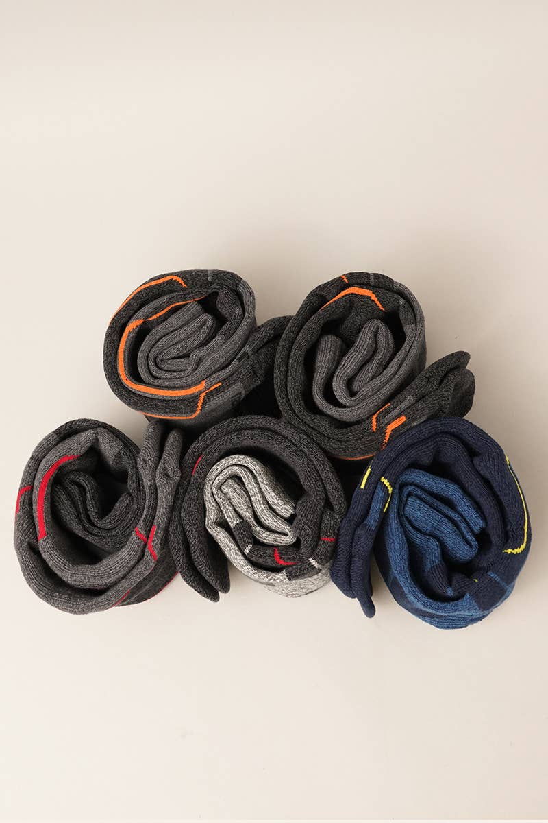 M  Men's 5 Pairs Hiking Outdoor Trail Running Trekking Socks for wholesale on Faire10