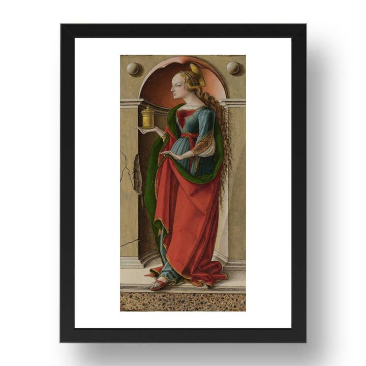 Carlo Crivelli: Heilige Maria Magdalena, Poster im 17x13" (A3) Rahmen für den Großhandel von PERIOD PRINTS