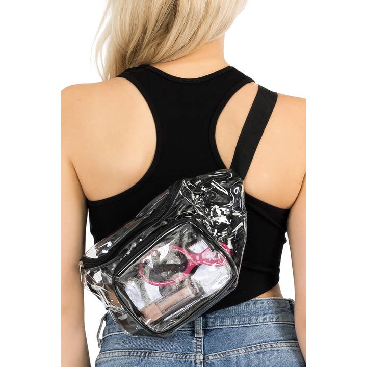 Cap Zone - Wholesale Belt Bag - Women's - Clear PVC Y2K Fashion Waist Bum Bag Fanny Pack