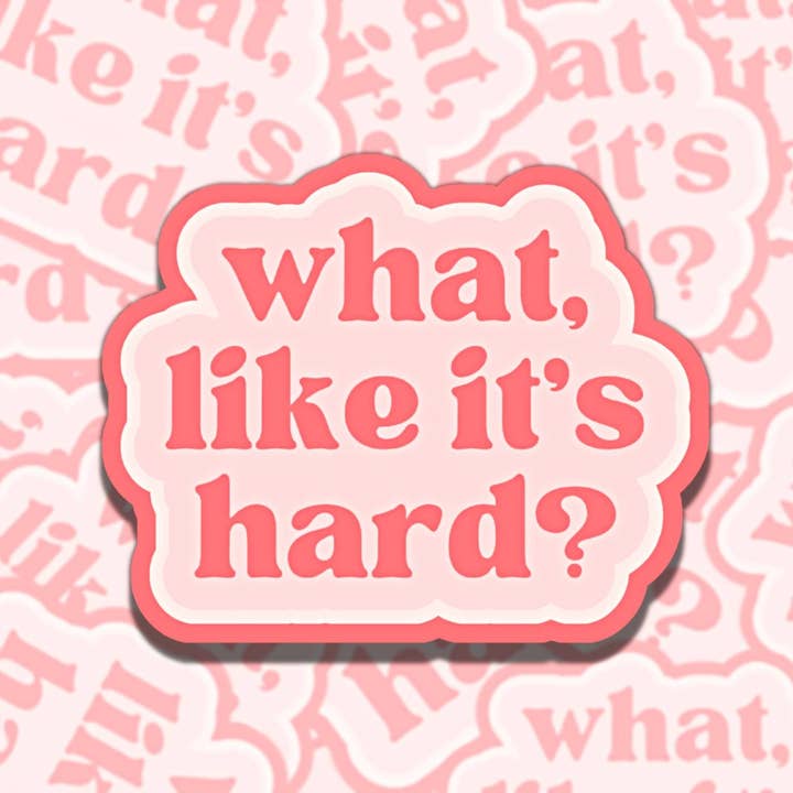 Autocollant en vinyle rose sarcastique - Cadeau amusant pour les amis pour la vente par Sticky Sadness Designs