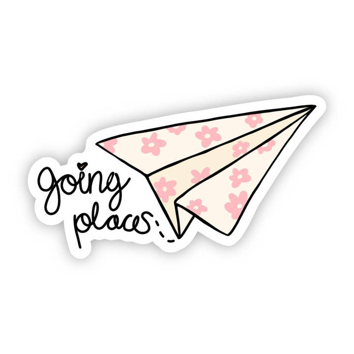 Big Moods - Wholesale Sticker - Going Places Paper Airplane Sticker