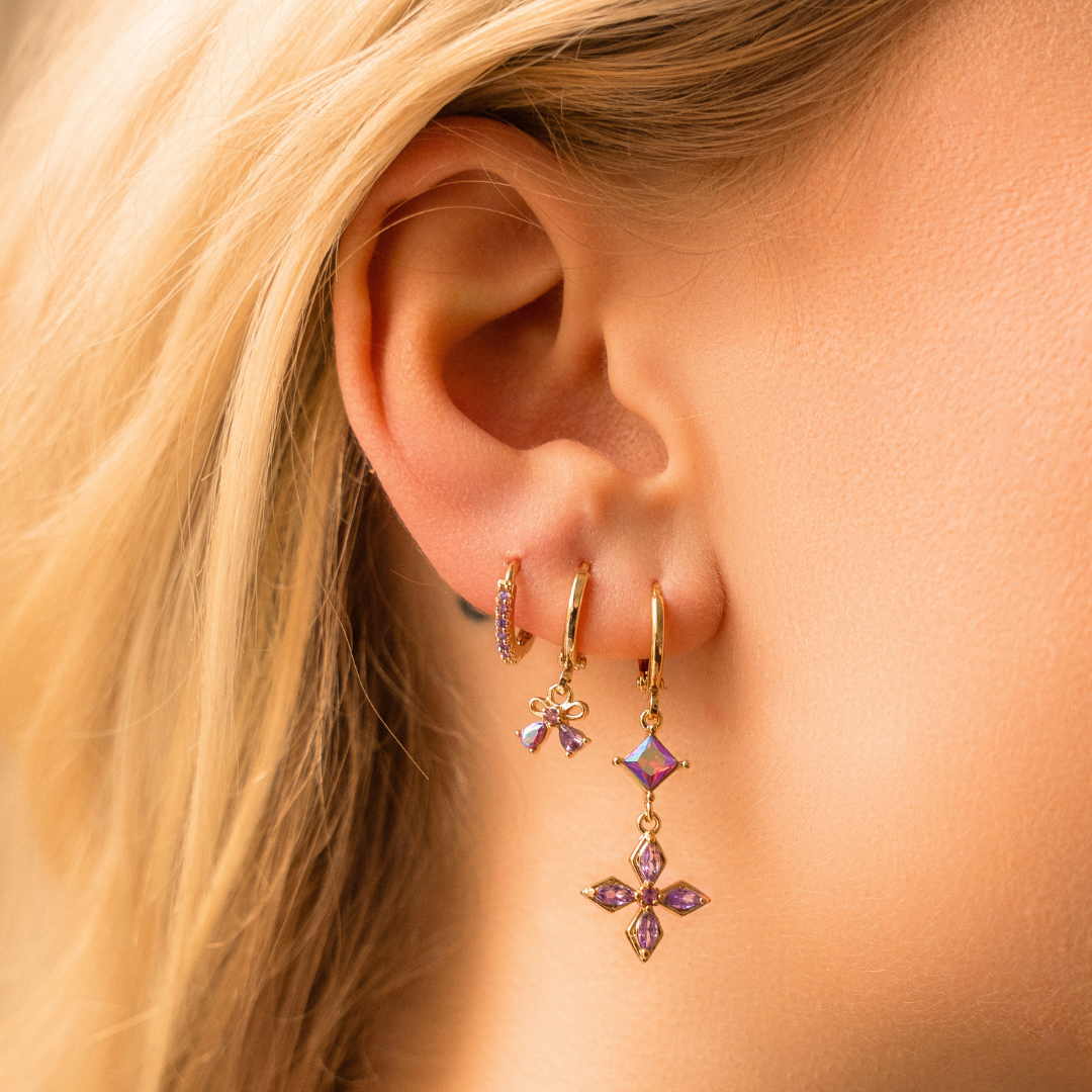 Rosies - Vente Boucles d'oreilles pendantes - Boucles d’oreilles Sabina violettes1