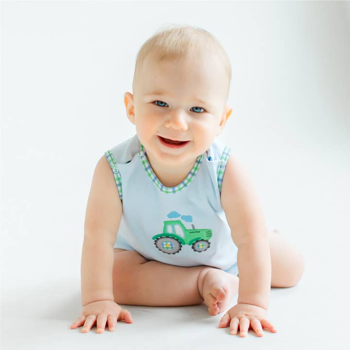 Magnolia Baby - Wholesale Bodysuit (Non-Footed) - Baby - Tractor Tales Applique Bubble