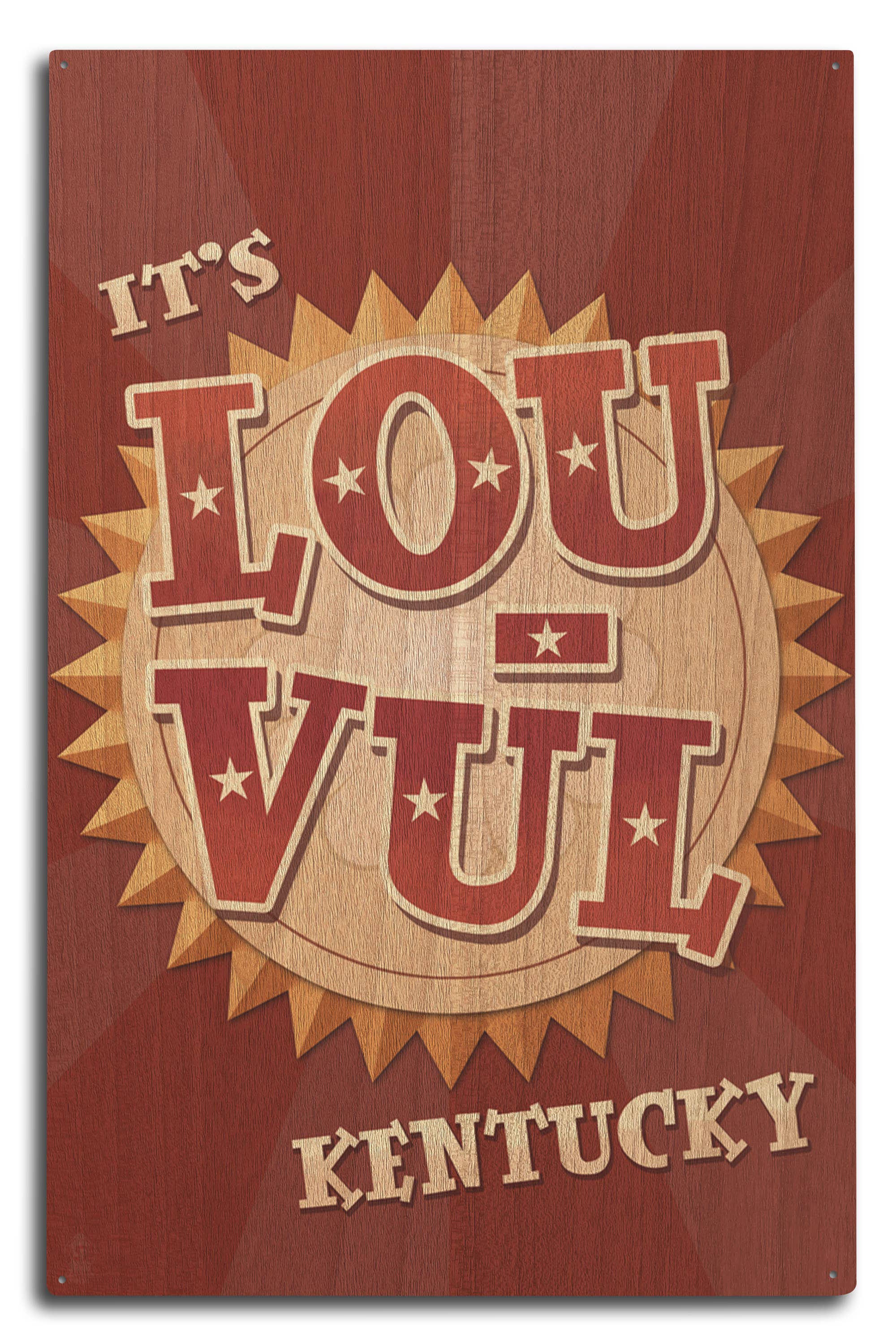 Lantern Press - Wholesale Wood Wall Art - WOOD SIGN ART Louisville, Kentucky, Lou Vul1