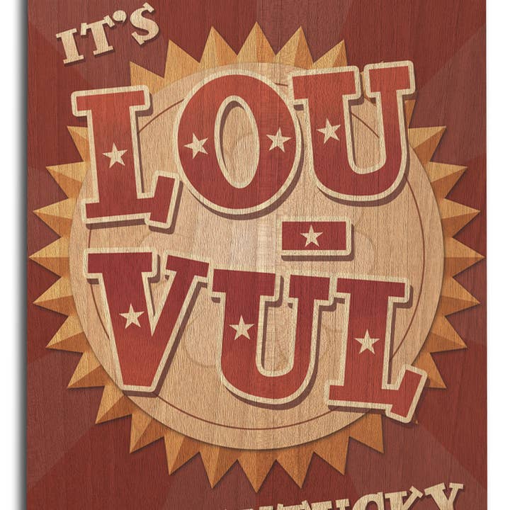 Lantern Press - Wholesale Wood Wall Art - WOOD SIGN ART Louisville, Kentucky, Lou Vul8
