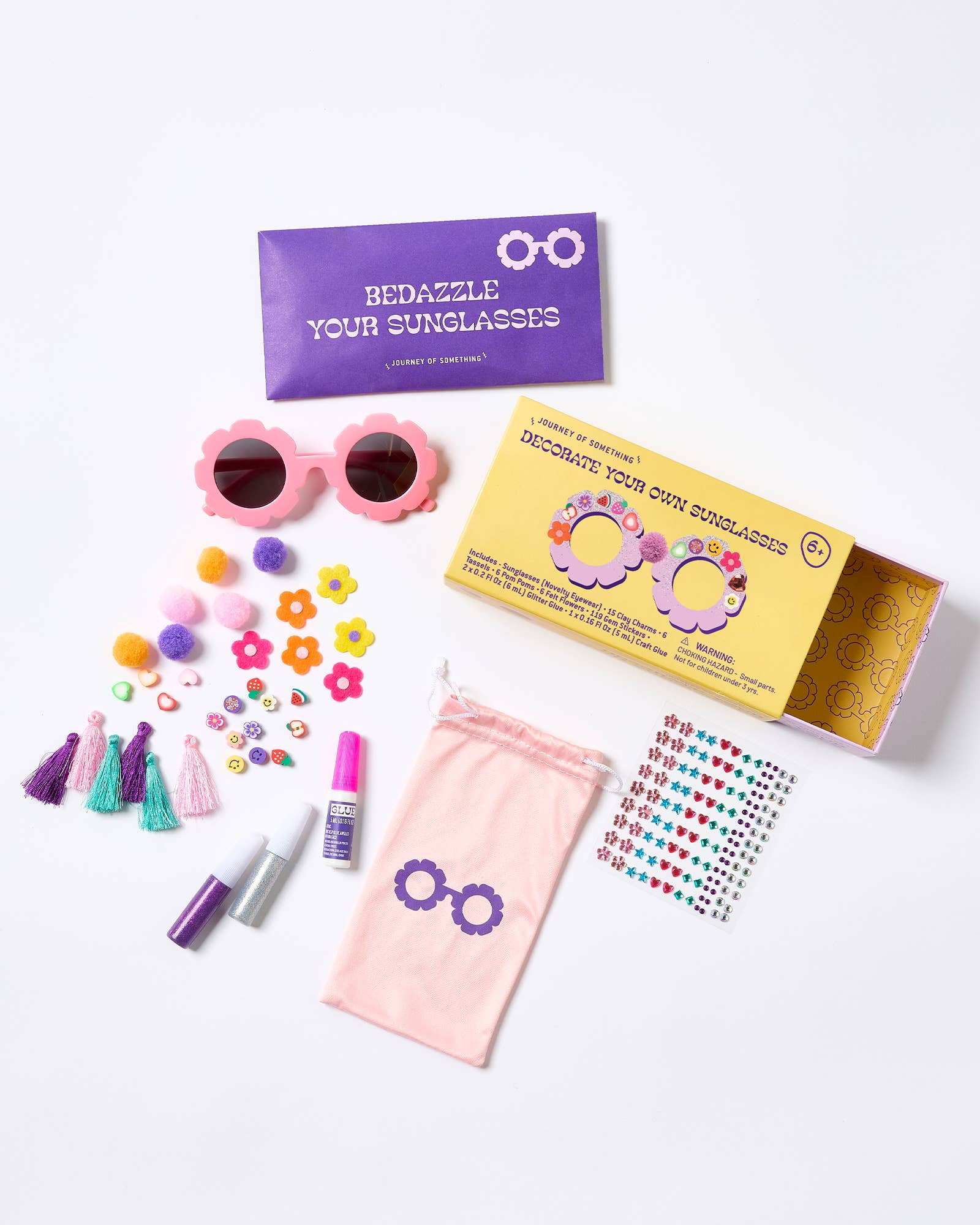 Journey of Something USA - Wholesale DIY Craft Kit - Kids - Decorate Your Own Flower Sunglasses Kit2