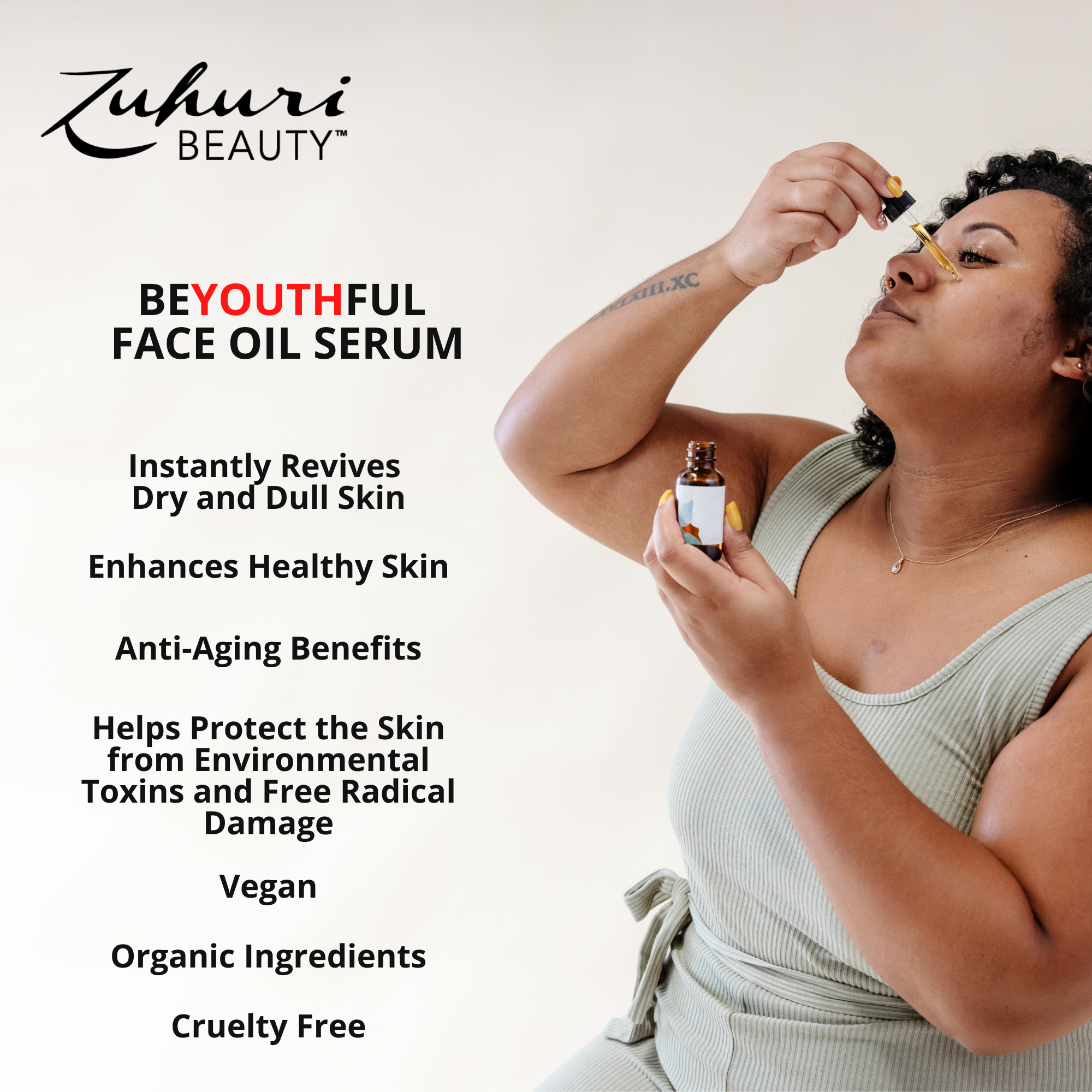 Zuhuri Beauty - Wholesale Facial Oil - Zuhuri Beauty BEYOUTHFUL Face Oil Serum1