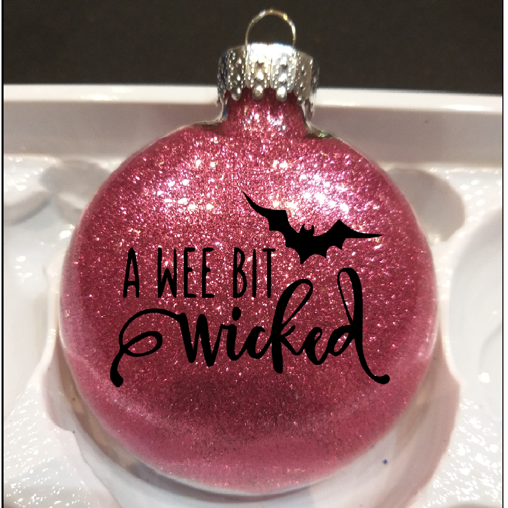 Witchcrafted in MI - Wholesale Ornament - Wee Bit Wicked Glitter Christmas Ornament Shatterproof Horror Halloween Metaphysical5