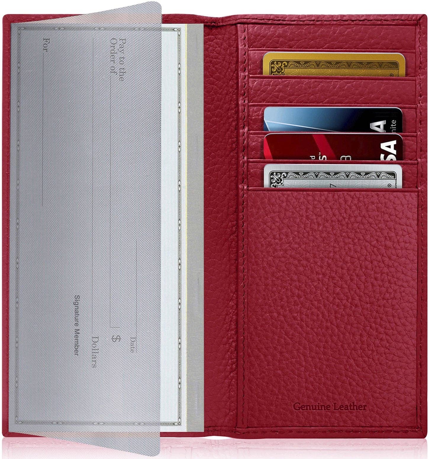 Access Denied Accessories - Wholesale Wallet - Unisex - Genuine Leather Checkbook Cover For Women &Men RFID Blocking0