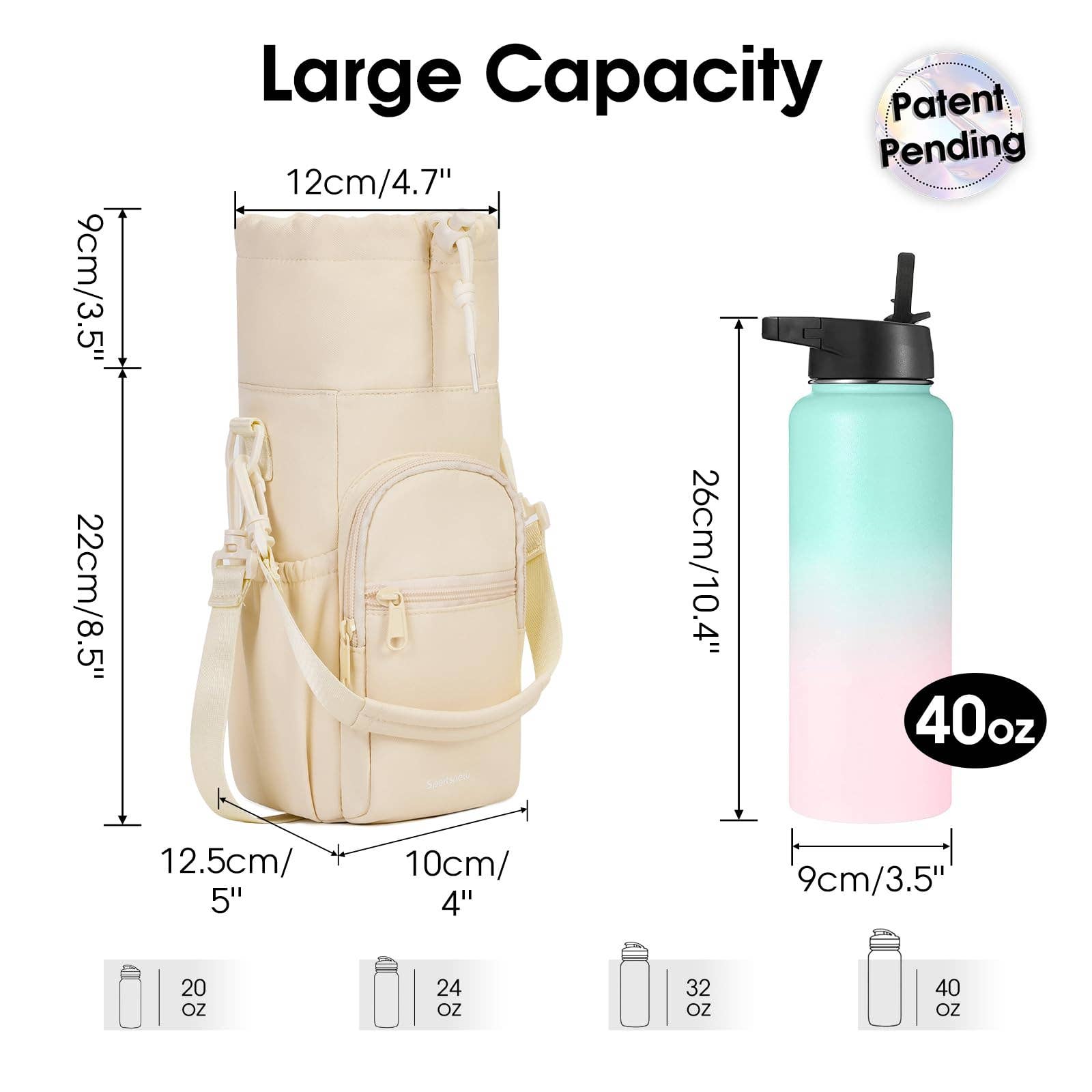 wandf - Wholesale Bottle Rack/Holder - Insulated Water Bottle Holder with Strap and Phone Pocket7