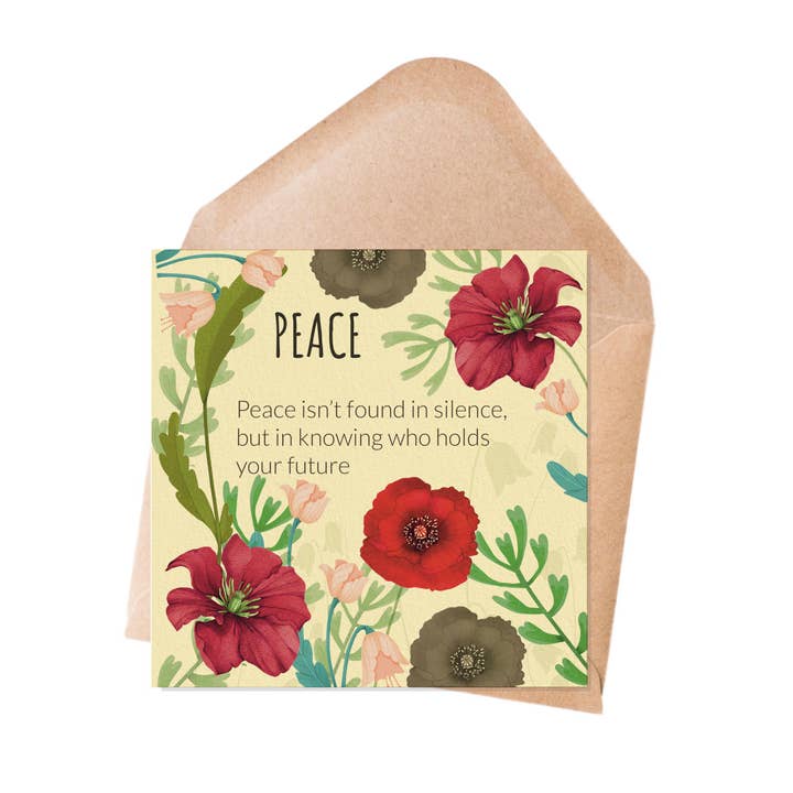Peace - Encouragement Card for wholesale by Ilana Ewing Designs