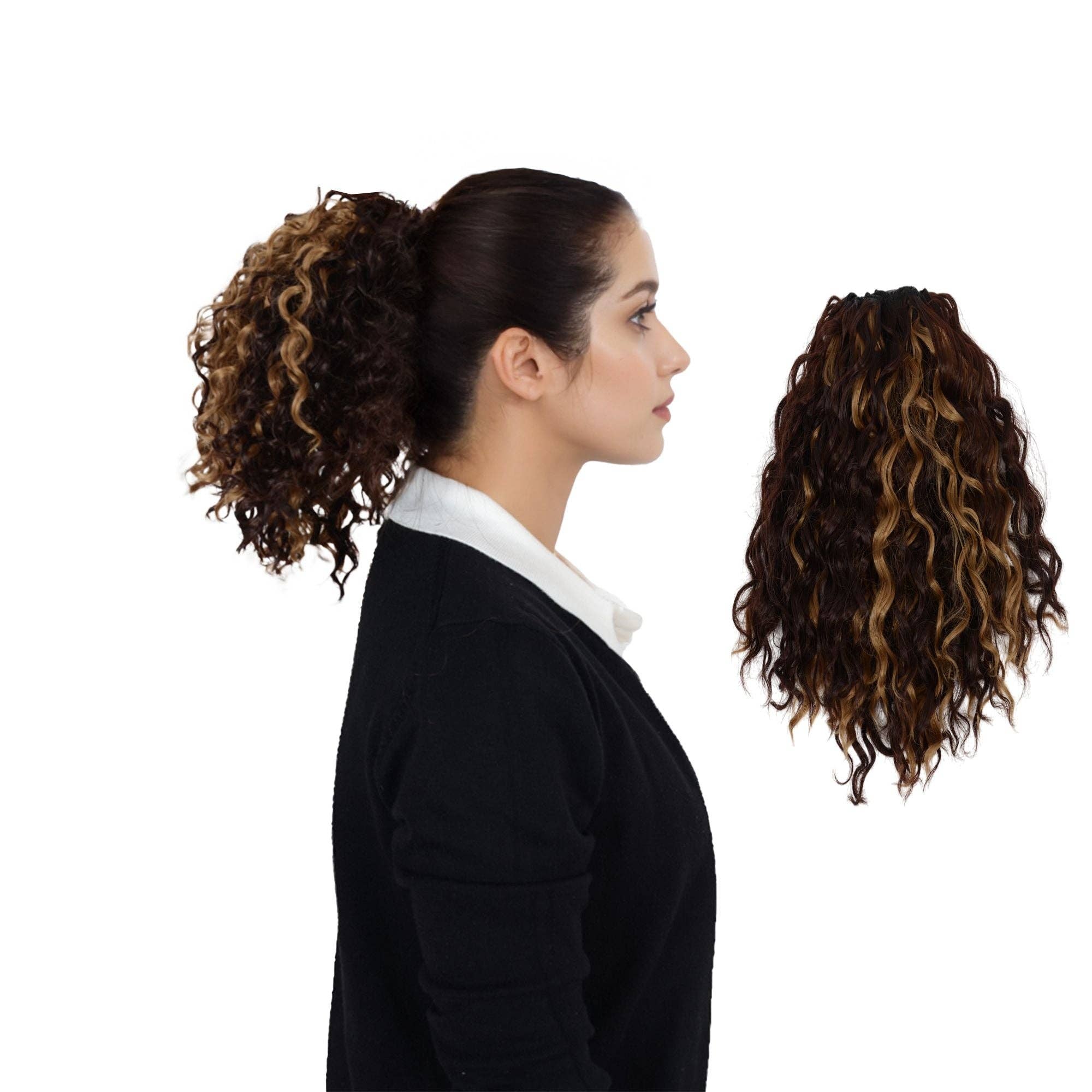 AK Brand - Wholesale Hair Extensions - 10" Curly Drawstring Ponytail Extension for Women0