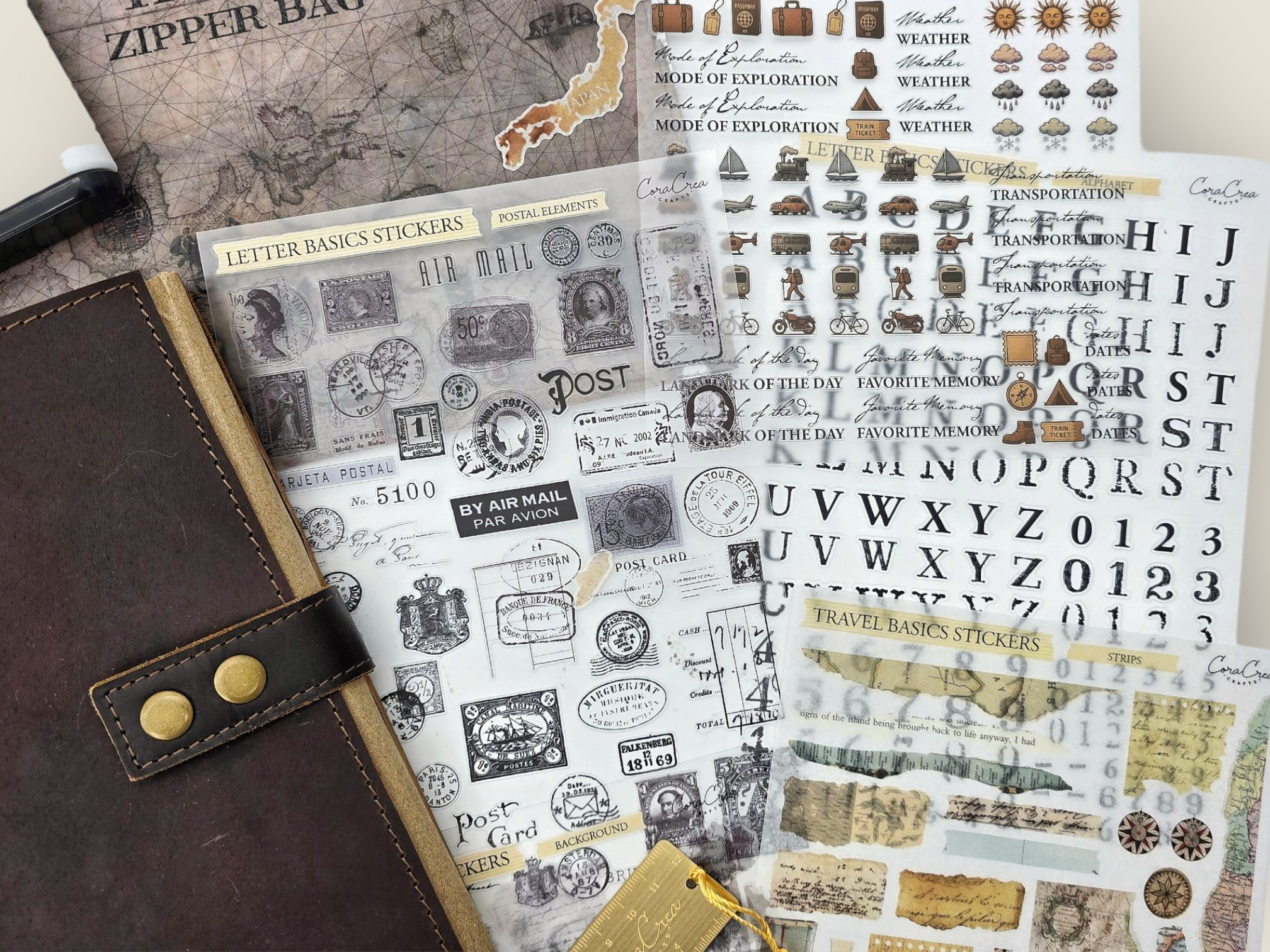 CoraCreaCrafts – wholesale DIY-pysselkit – Resedagbokssats7