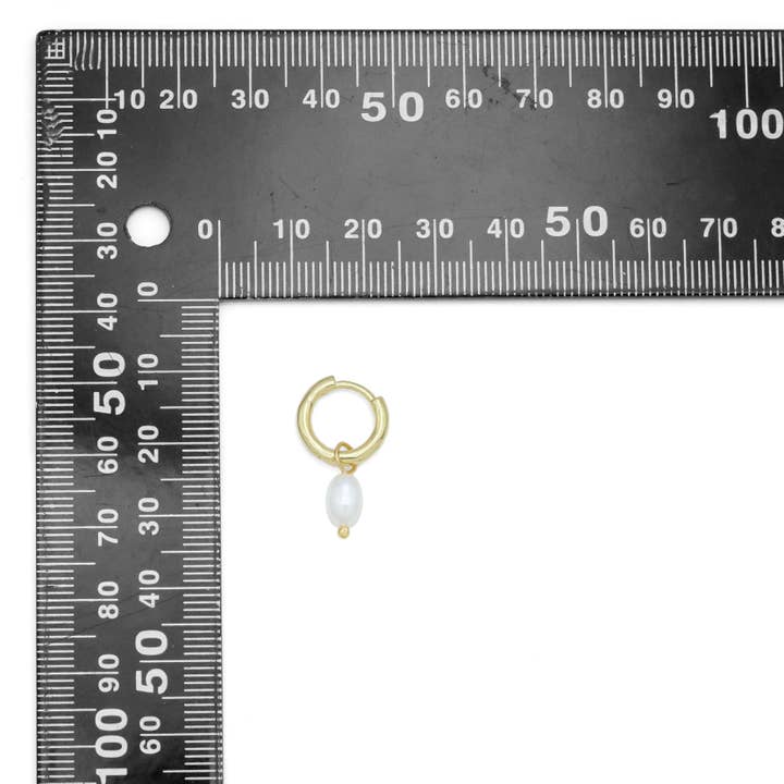 BestBeads&Beyond - Vente Créoles - Créoles ovales en perles d'eau douce, Sku #EF6142