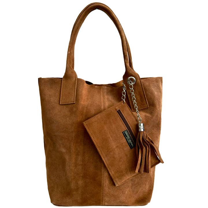MODARNO - Wholesale Tote bag – Women's - Modarno women's shopping bag in genuine suede leather, co18