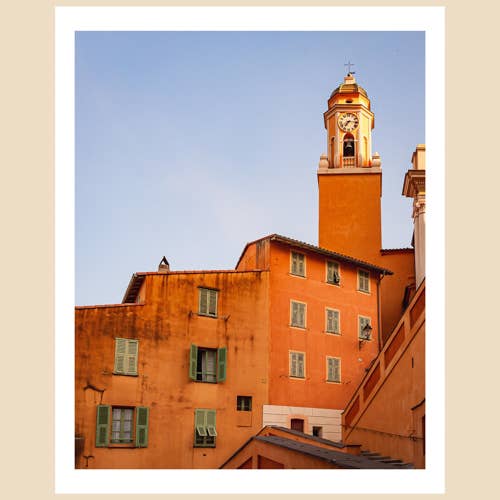 French Riviera kunsttryk (8x10): Før solnedgang for engroshandel hos Charlotte to Paris