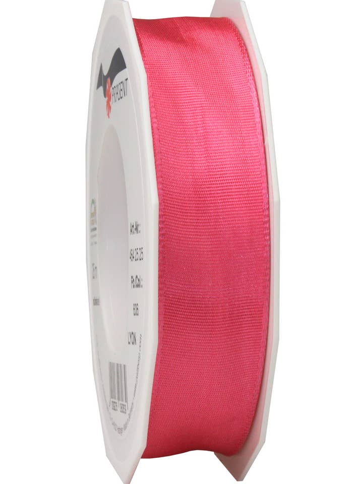 Lyon zijden lint met bedrade rand 25 m rol 25 mm koraal voor wholesale door C.E. PATTBERG GmbH & Co. KG