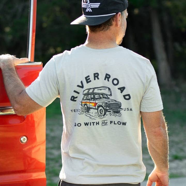 River Road Clothing Company - Wholesale Screen Printed T-Shirt - Unisex - Vintage Land Cruiser