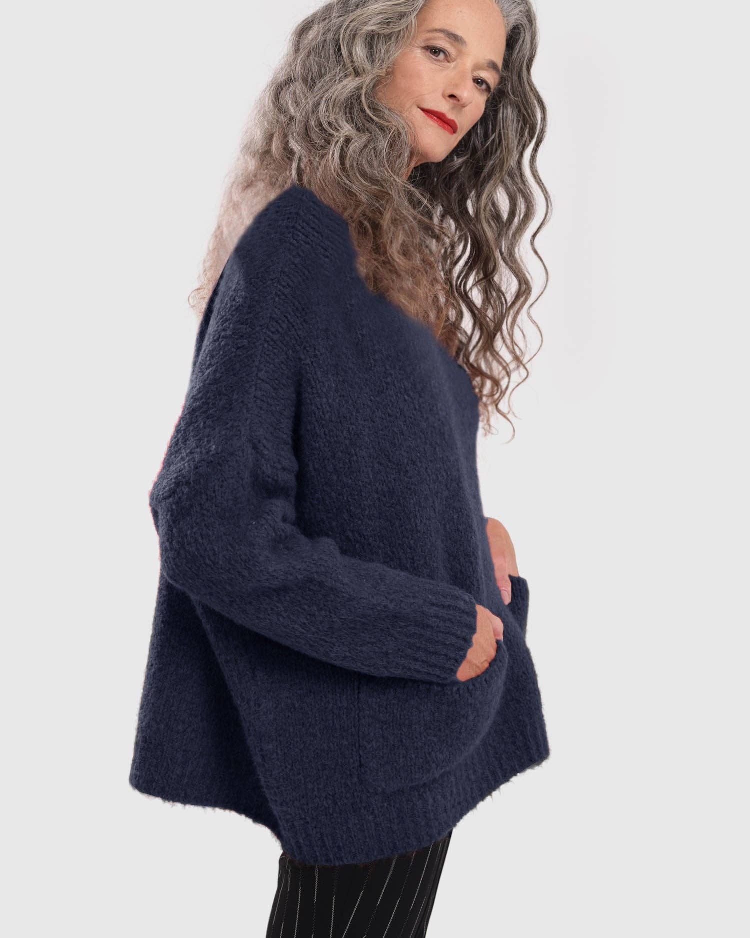 On Repeat Sweater, Navy for wholesale on Faire1