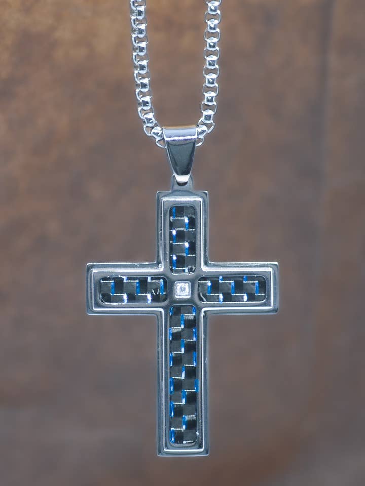 Blå Kors Halskæde - Eden Merry Halskæde for engroshandel hos Eden Merry Jewelry by James Lawrence