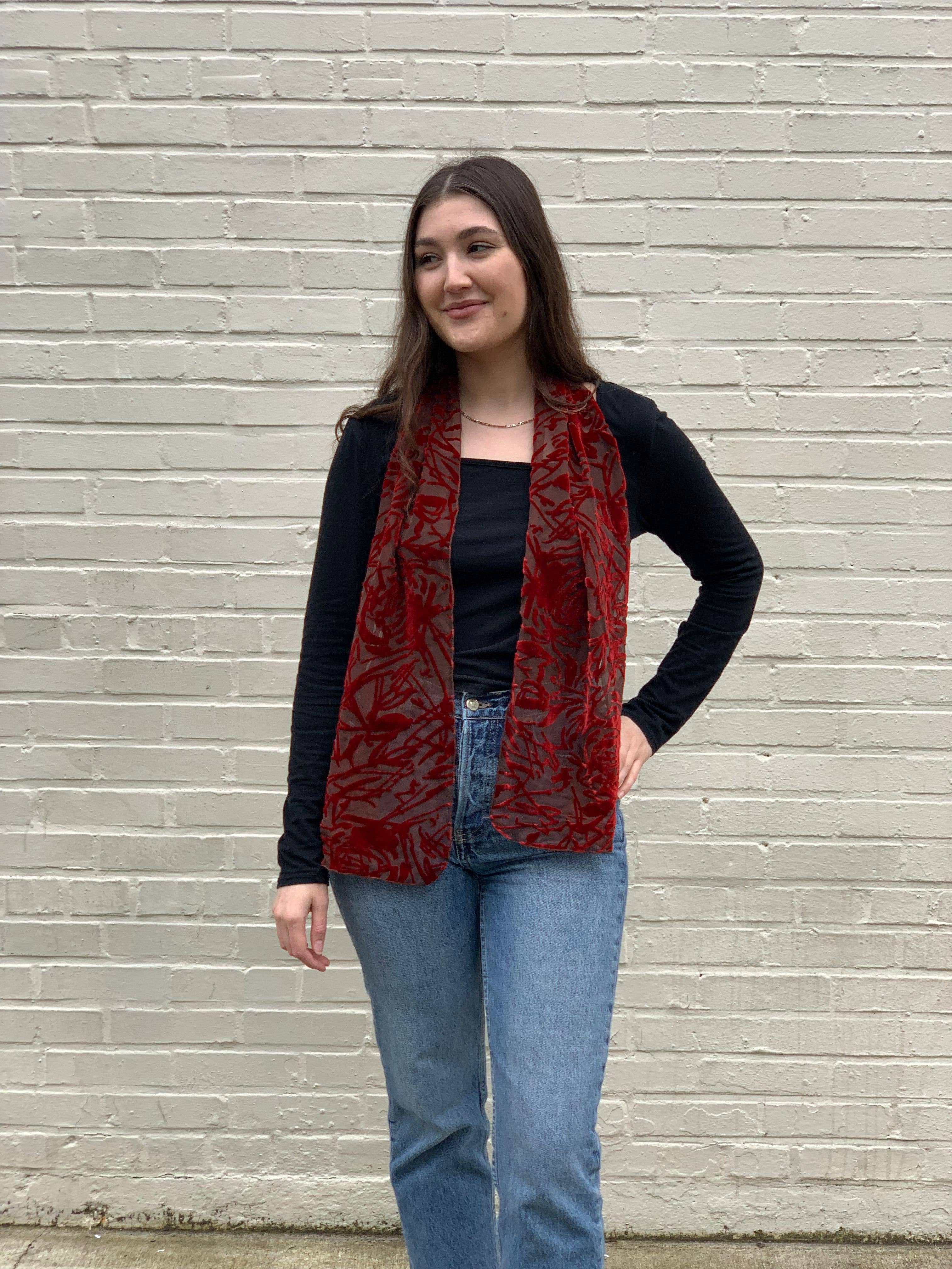 Dana Herbert - Wholesale Scarf - Women's - Burnout Velvet Scarf22