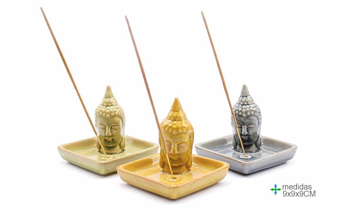 Esoterica Arte - Venta al por mayor Portainciensos - Quemador de incienso de cerámica 9x9x9 cm (6 piezas)0