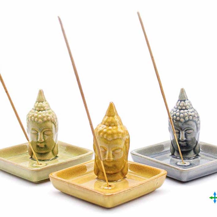 Esoterica Arte - Venta al por mayor Portainciensos - Quemador de incienso de cerámica 9x9x9 cm (6 piezas)