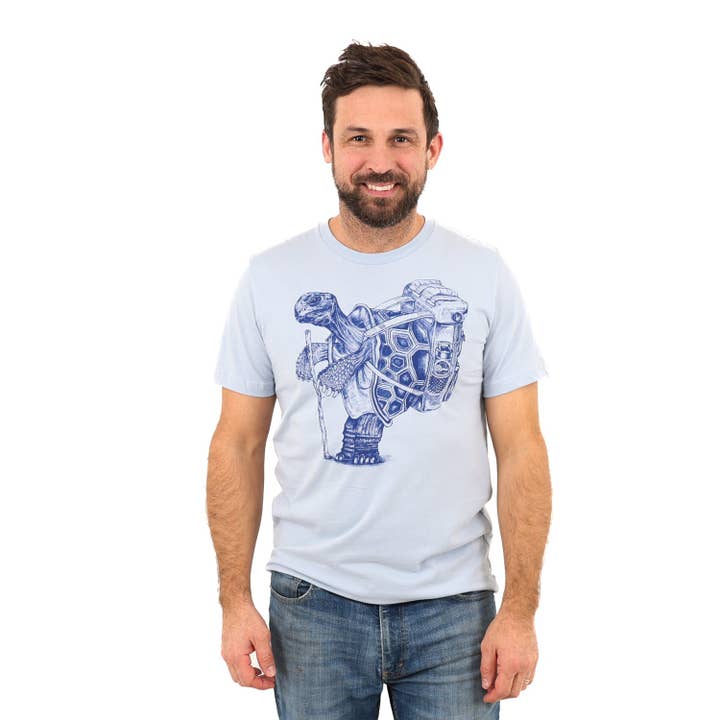 Slow Loris - Wholesale Screen Printed T-Shirt - Men's - Hiking Tortoise T Shirt