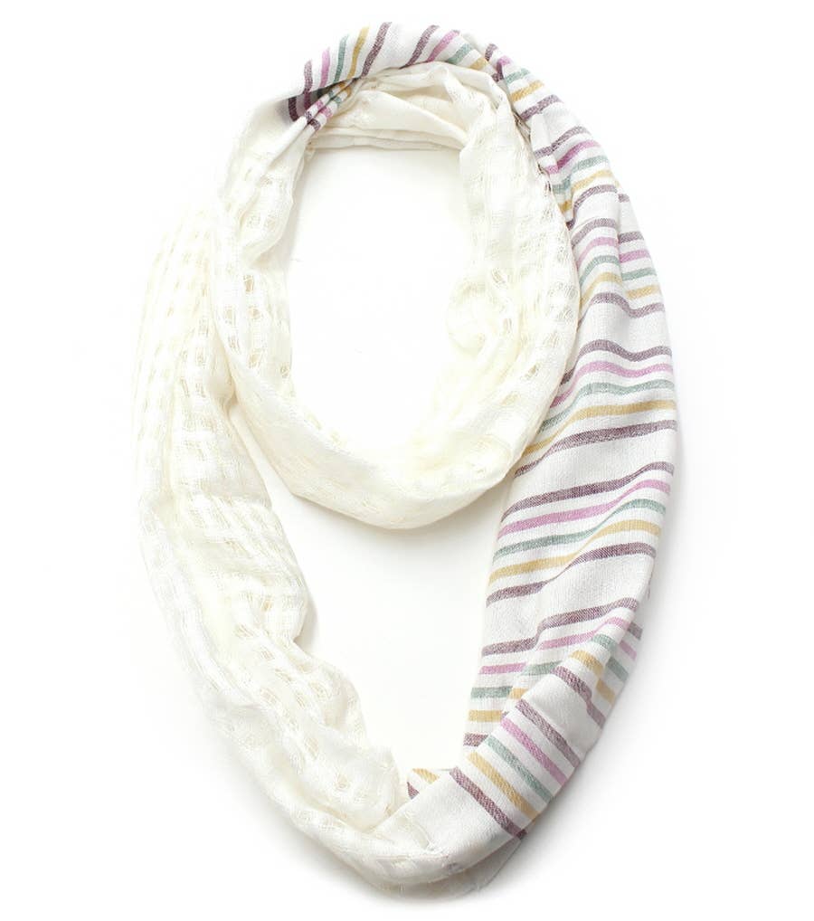 Stripe Printed Infinity - Cream for wholesale on Faire1