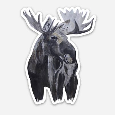 Shirley Kay Art - Vente Autocollant - Autocollant découpé à la forme - « Full Body Moose »