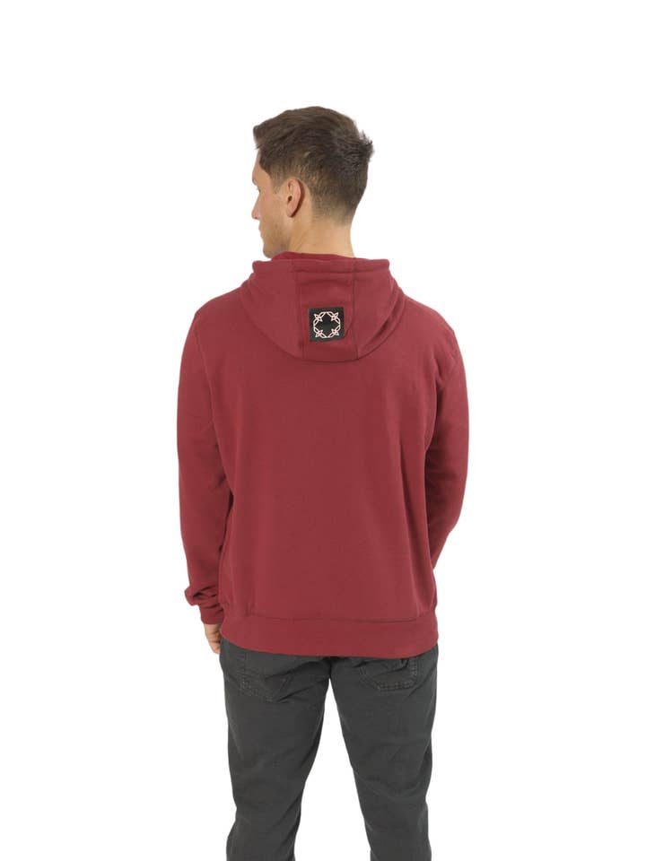 Mens Pullover Hoodie Regular Fit Sweatshirt - Burgundy for wholesale on Faire1