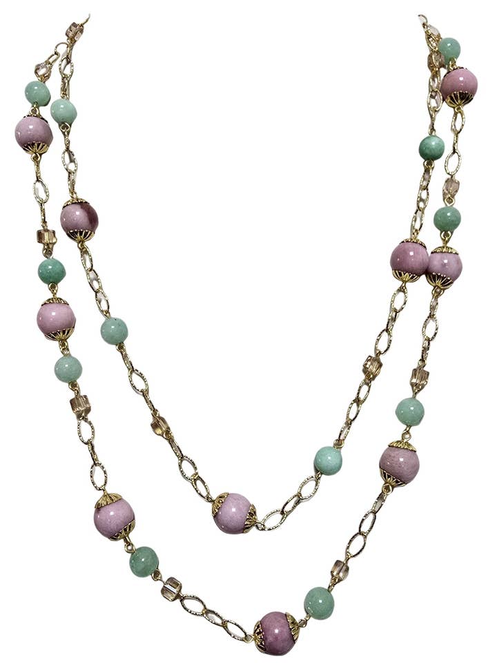 Halskette Kette Gold mehrfarbige Perlen für den Großhandel von L'OFFICIEL SRL