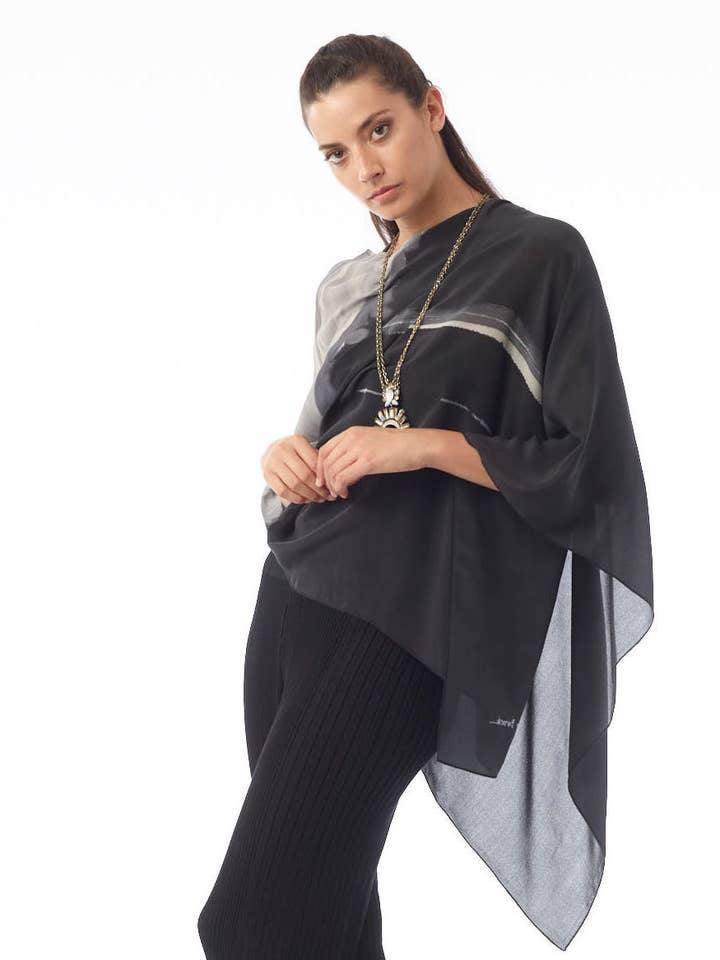 Silk Poncho - Valencia (CL) for wholesale by Ellen Brook