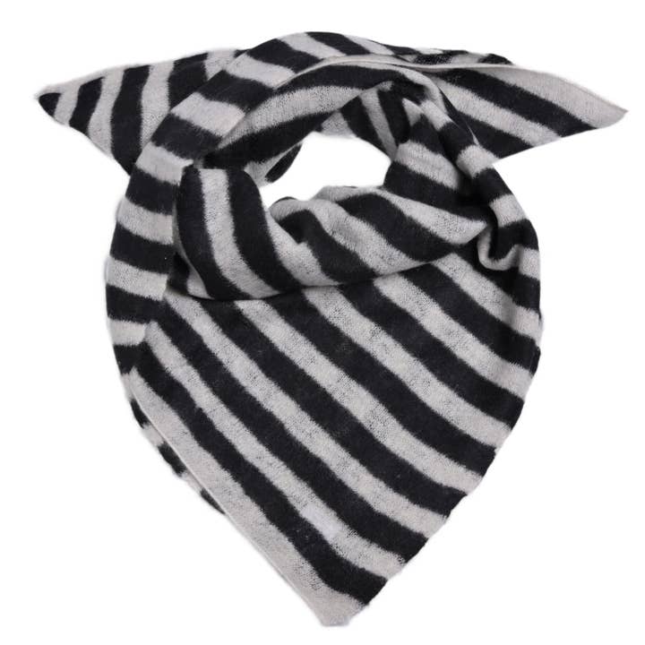 Cashmere Bandana Stripe-cs i Sort for engroshandel hos cute stuff GmbH
