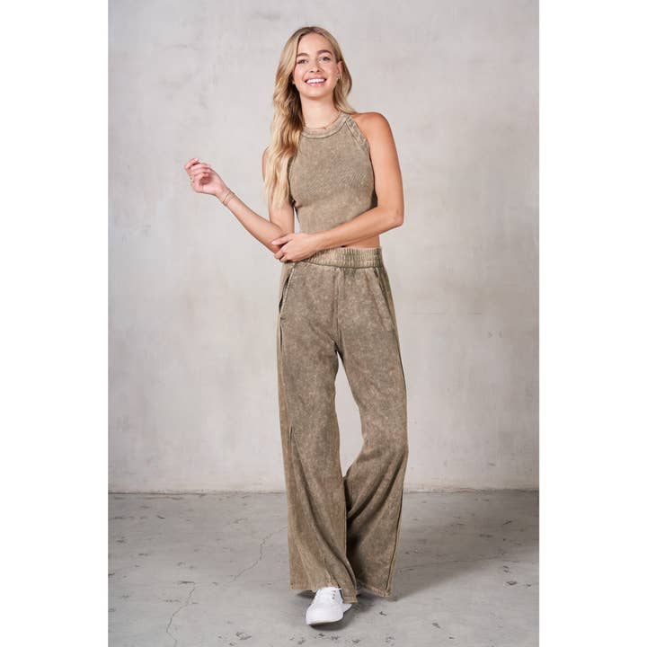 Halter Neck Crop Top and Pants Sets for wholesale by lalamia