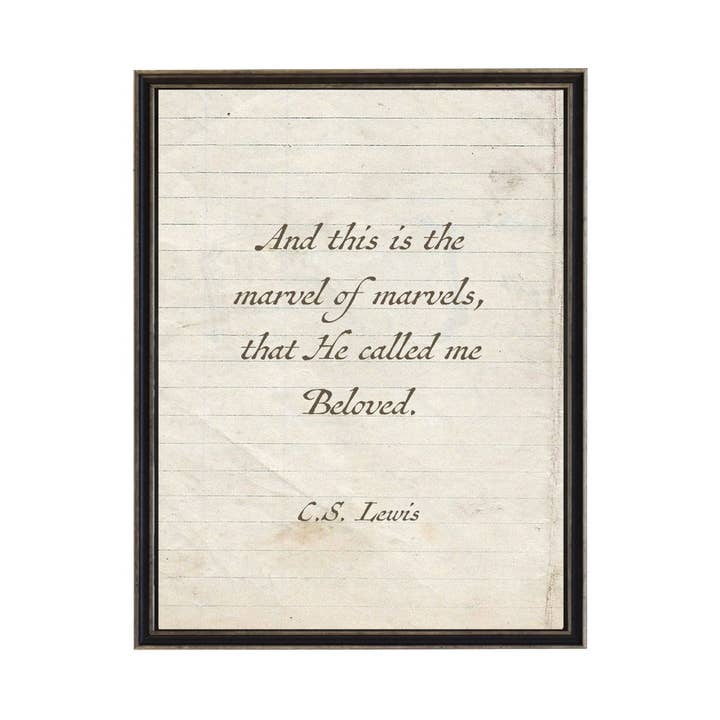 Älskade citat CS Lewis på fodrad papper för wholesale av Antique Curiosities Inc
