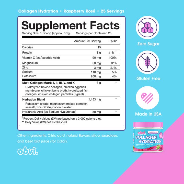 Obvi - Wholesale Oral supplement/vitamin - Obvi Hydration -Raspberry Rose5